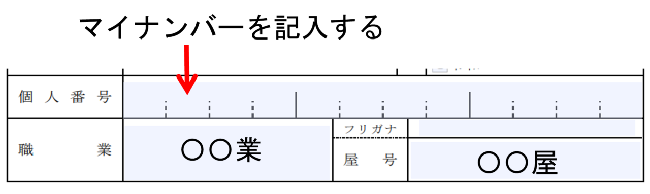 開業届の個人番号