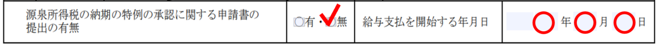 開業届の源泉所得税