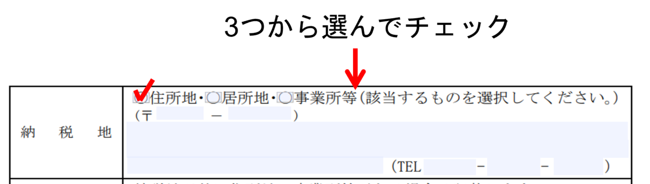 開業届の納税地