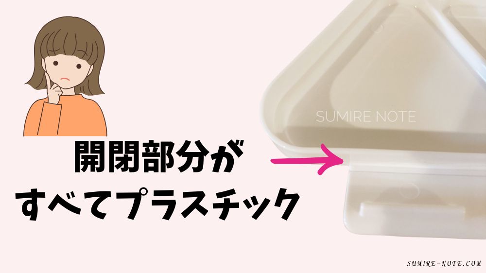 開閉部分がすべてプラスチック