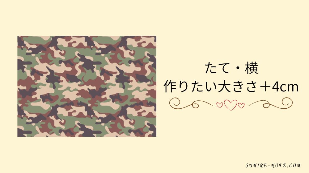 布の大きさの説明