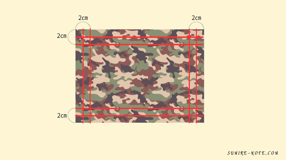 布に印をつける