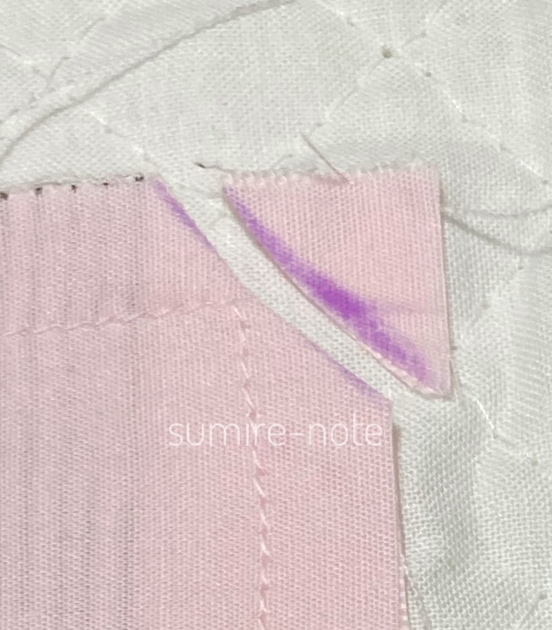 角をカットする